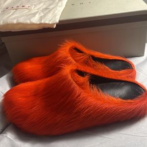 COPY - Marni long hair mules(slides)